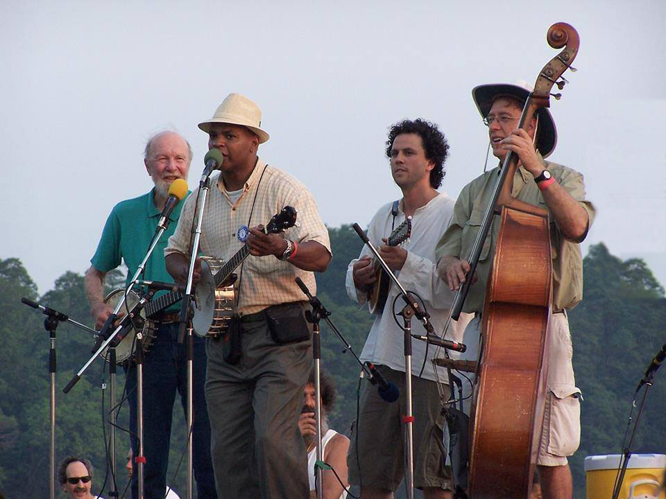 Closing ceremony at Clearwater with Pete Seeger, Guy Davis and Marc Murphy
